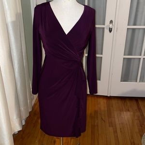 Wrap Dress. Plum color. Size S.
